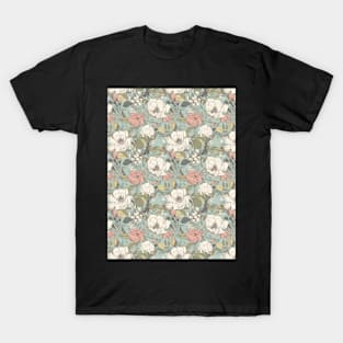 Organic Vintage Colorful Floral Pattern - 04 T-Shirt